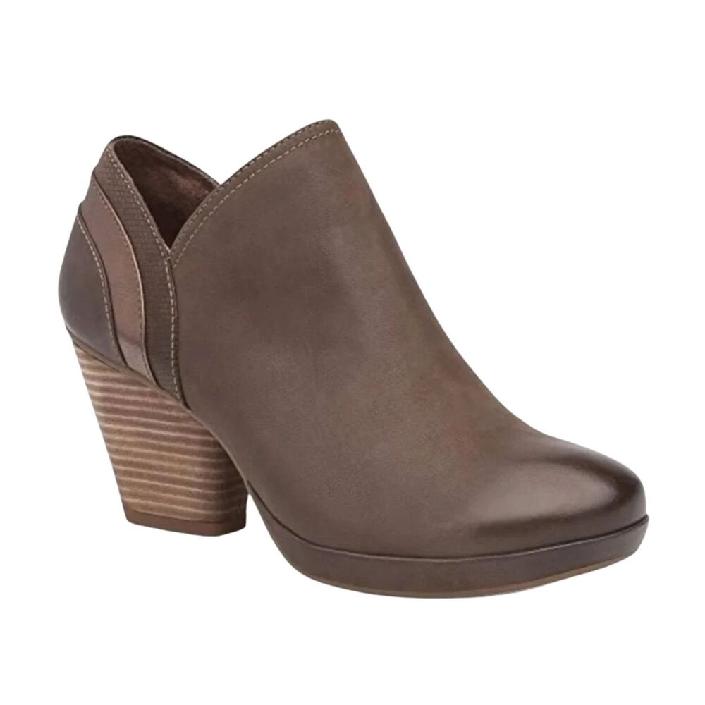 Dansko Marcia Ankle Boot Size 39 US 8.5 Teak Brown Burnished Nubuck Leather